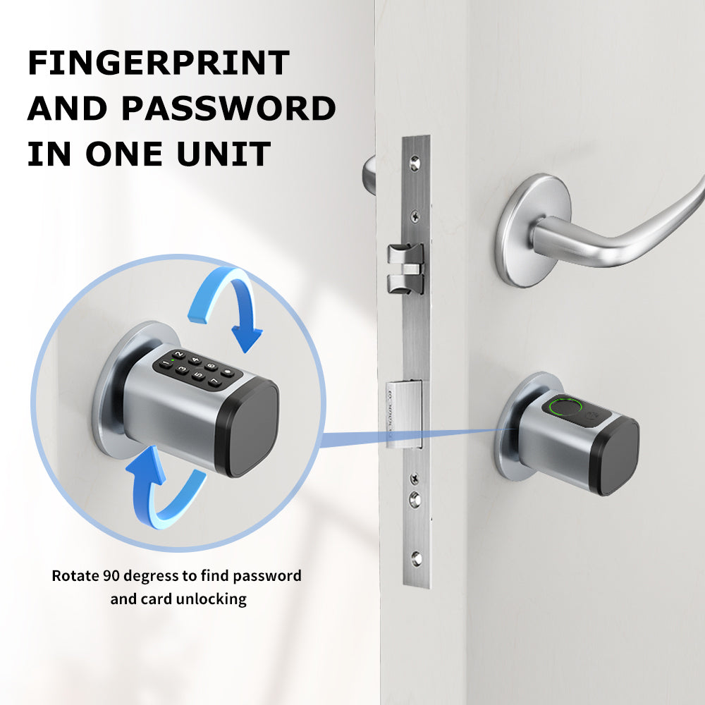 Smart Cylinder Fingerprint & Keypad Silver