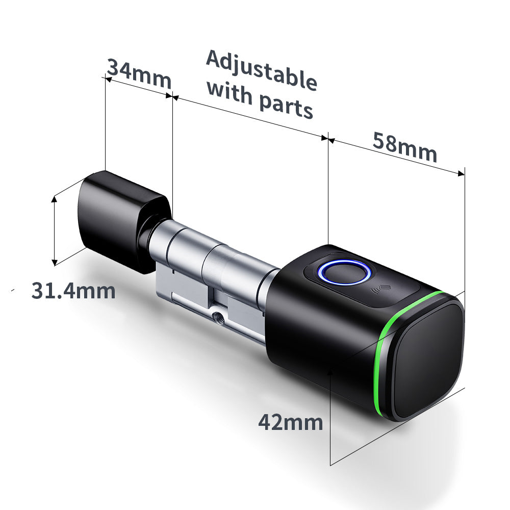 Smart Cylinder Fingerprint Black